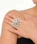 Kiraz Silver Plated Flower Ring