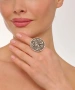 Kiraz Silver Plated Flower Ring