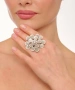 Kiraz Silver Plated Flower Ring