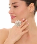 Kiraz Silver Plated Flower Ring