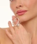 Kiraz Silver Plated Heart Ring