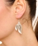 Kiraz Silver Plated Leaf Earring