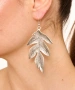 Kiraz Silver Plated Leaf Earring