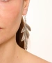 Kiraz Silver Plated Leaf Earring