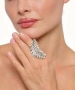 Kiraz Silver Plated Leaf Ring