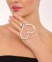 Kiraz Silver Plated Heart Ring
