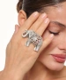 Kiraz Silver Plated Elephant Ring