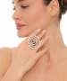 Kiraz Silver Plated Spiral  Ring