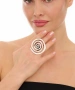 Kiraz Silver Plated Spiral  Ring