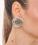 Kiraz Silver Plated Rose Earring