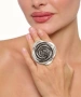 Kiraz Silver Plated Rose Ring