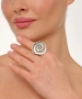 Kiraz Silver Plated Spiral Ring