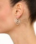 Kiraz Silver Plated Spiral Snake Earring