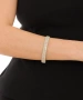 Kiraz Silver Plated Striped Bracelet