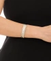 Kiraz Silver Plated Striped Bracelet