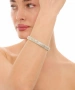 Kiraz Silver Plated Striped Bracelet