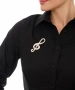 Kiraz Silver Plated Treble Clef Brooch