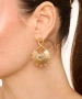 Kiraz Smoked Crystal Stoned Gold Plated Earring