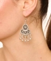 Kiraz Smoked Crystal Stoned Silver Plated Earring