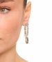 Kiraz Smoked Crystal Stoned Silver Plated Earring