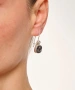 Kiraz Smoked Crystal Stoned Silver Plated Earring