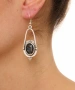 Kiraz Smoked Crystal Stoned Silver Plated Earring
