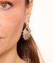 Kiraz Smoked Crystal Stoned Silver Plated Earring