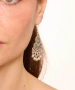 Kiraz Smoked Crystal Stoned Silver Plated Earring