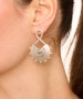 Kiraz Smoked Crystal Stoned Silver Plated Earring