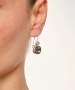 Kiraz Smoked Crystal Stoned Silver Plated Earring