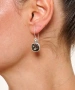 Kiraz Smoked Crystal Stoned Silver Plated Earring