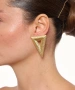 Kiraz Triangle Gold Plated Earring