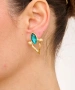 Kiraz Turquoise Crystal Stoned Gold Plated Earring