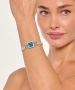 Kiraz Turquoise Crystal Stoned Silver Plated Bracelet
