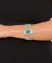 Kiraz Turquoise Crystal Stoned Silver Plated Bracelet