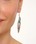 Kiraz Turquoise Crystal Stoned Silver Plated Earring
