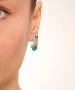 Kiraz Turquoise Crystal Stoned Silver Plated Earring