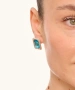 Kiraz Turquoise Crystal Stoned Silver Plated Earring