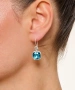 Kiraz Turquoise Crystal Stoned Silver Plated Earring