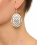 Kiraz Turquoise Crystal Stoned Silver Plated Earring