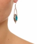 Kiraz Turquoise Crystal Stoned Silver Plated Earring
