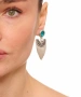 Kiraz Turquoise Crystal Stoned Silver Plated Earring