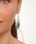 Kiraz Turquoise Crystal Stoned Silver Plated Earring