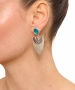 Kiraz Turquoise Crystal Stoned Silver Plated Earring