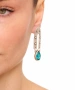 Kiraz Turquoise Crystal Stoned Silver Plated Earring