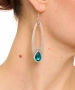 Kiraz Turquoise Crystal Stoned Silver Plated Earring