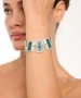 Kiraz Turquoise Enameled  Silver Plated Bracelet