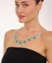 Kiraz Turquoise Enemaled Silver Plated Necklace