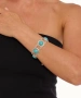 Kiraz Turquoise Stoned Silver Plated Bracelet