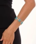 Kiraz Turquoise Stoned Silver Plated Bracelet